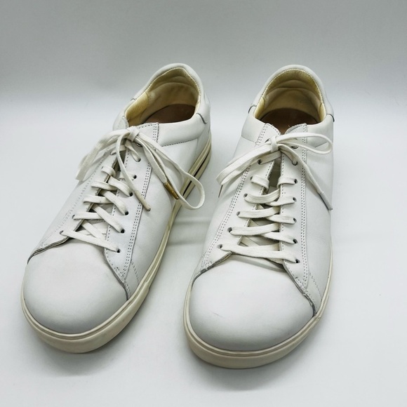 BIRKENSTOCK MEN’S WHITE LEATHER LACE UP SNEAKERS SIZE 12 - Picture 1 of 10